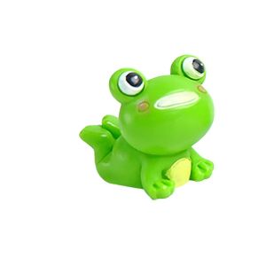 QIXING Frog Frog Miniature Car Ornaments Miniatures Animal Resin Frog Car Decoration Figurines DIY Crafts Resin Cute Frog Action Figure Car Accessories