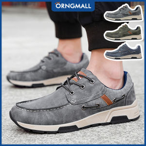 ORNGMALL Mens Trendy Casual Sneakers - High Quality Retro Casual Shoes - Breathable Comfortable Versatile Low-Top Shoes with Lace-Up Faux Upper & TPR Sole for Outdoor Sports & Daily Wear Minimalist Style Durable Footwear