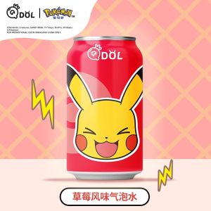 [NEW Packaging] QDOL Pokemon Collection Sparkling Water *24cans (Randomly Mix flavors) 宝可梦联名皮卡丘气泡水碳 *24罐/箱