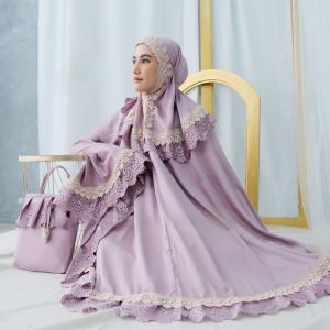 Mukenah Dewasa Laser Cut Al mecca/Mukenah jumbo/mukenah terbaru