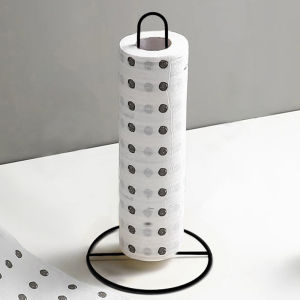 LSHUO Iron Kitchen Roll Paper Towel Holder Bathroom Paper Towel Holder Dining Table Vertical Napkin Holder Kitchen Storage Rack