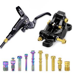 NALANILI 1 Set Vàng đa sắc Ốc vít phanh đĩa xe đạp Hợp  Titan M4/M6/M8 Bu lông cố định thùng dầu tách rời Chất lượng cao Chốt giữ vít Ốc vít phanh đĩa MTB