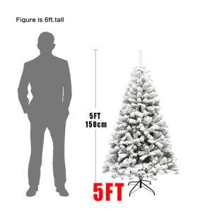 4/5/6/7FT Snow Flocked Christmas Tree High Quality X-mas Decor Artificial Snow Xmas Trees With Metal Stand