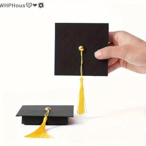 WP💓💛💖 Doctoral Cap Style Gift Box with Tassel Perfect for Graduation Keepsake and Gift Giving