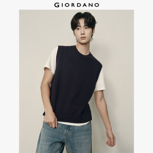 Giordano Men 100% Cotton crewneck knit vest Free Shipping 01055301