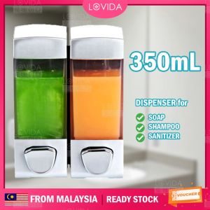 LOVIDA Malaysia Single Double Head Liquid Soap Dispenser Wall-mounted Bathroom Liquid Container 350ml Bathroom Soap Shampoo Box Sanitizer Dispenser Lotion Liquid Pump 71