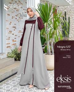 Baju Dress Wanita Katun Wolvis / Seply Meyra 157 Windsore Wine / Fashion Muslim