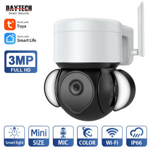 DAYTECH 1 Years Warranty WiFi APP Outdoor Wireless Monitoring Camera HD 3MP IP Security Camera Motion Detection Alarm & Auto Tracking 360° Alarm Wireless Wifi Night Vision IP Security TC01