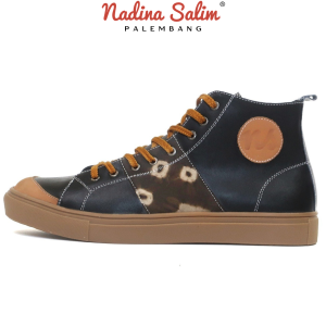 NADINA SALIM | SEPATU KULIT NP | SNEAKERS BOB CASUAL | SEPATU BOB PREMIUM | SEPATU KULIT KOMBINASI KAIN GAMBO MUBA | MATTE