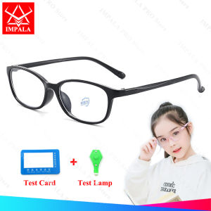 IMPALA FL1021W Kids Anti Blue Light Eyeglasses 100% Anti-UV Computer Glasses Protect Eyesight Pelieve Vision Loss Keep Eyes Healthy