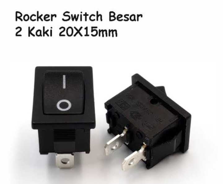 Saklar Switch On Off Persegi Kecil Tanpa Lampu Kaki 2 Harga Murah ...
