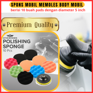Busa Spons Untuk Poles Bodi Mobil Cairan Poles dan Wax - Pads 5 Inch 10 PCS