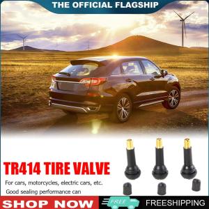 【New Arrival】 100pcs TR-414 Snap In Valve Stems with Caps for Tire Care Essential for Every Vehicle Owner