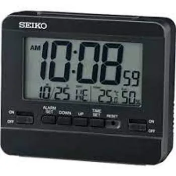 100% ORIGINAL SEIKO Digital Alarm Clock Light QHL086 (QHL086K QHL086N QHL086W) [Jam Loceng]