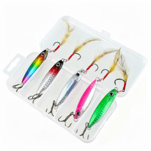 6Pc*Lure Bait Fishing Lure with Hook Gewang Umpan Mancing Jigging Casting Bait Swimbaits