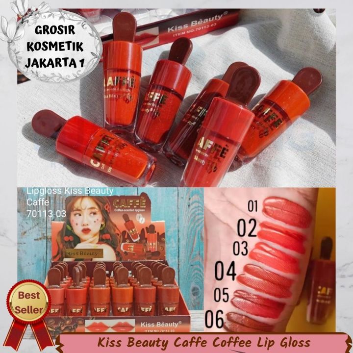 Kiss Beauty Caffe Coffee Lip Gloss - Lip Matte Coffee - Lip Gloss Ice ...