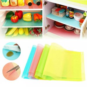 A6277 1/4 Pcs ห้องครัวทานอาหาร กันน้ำ การตกแต่งบ้าน แอนตี้-ฟรอสต์ โรคราน้ำค้าง ต้านเชื้อแบคทีเรีย แผ่นรองตู้เย็น มัลติฟังก์ชั่น