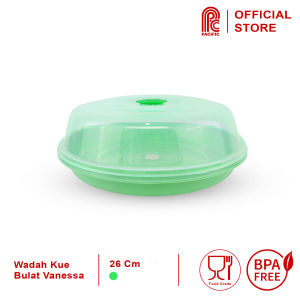 PACIFIC Tempat Kue Bulat Plastik 1 Pcs Vanessa Cake Storage Wadah Serbaguna PAC-VANESSA Varian Warna