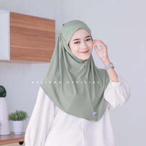 Kalisha - Zalfa Instan Jersey Size M Hijab Instan Kerudung Bergo Tali Non Pad Daily Terbaru