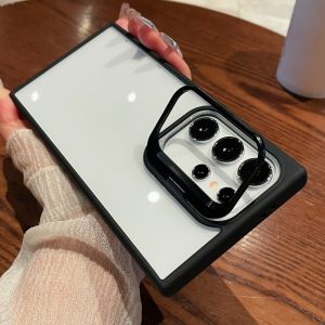 Samsung Galaxy S24Ulta S23Ultra เคสโทรศัพท์อะคริลิคใส S22Ultra พร้อมที่วางเลนส์ S22/S23/S24 + มี S23FE ให้เลือกหลายสี