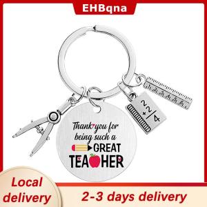 [COD]  HOT SALE Ship within 24 hours Teacher Key Chain Thank You Teacher Text Popular Pendant Key Chain TeachersDay Pendant Gifts For Teachers
