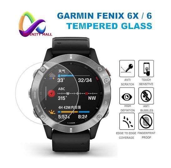 ฟิล์มกระจก Garmin Fenix Pro solar Approach S62 Fenix 6X