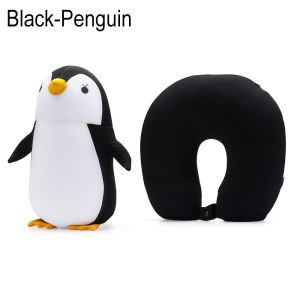 DAWEIF Bedding Healthcare Cartoon Cervical Changable Fluffy Pillows Protection Neck U Shaped Travel Pillow Penguin Whale
