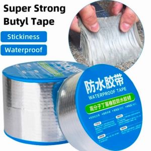 Lakban Anti Bocor Lem Anti Air Aluminium Foil Butyl Super Waterproof Tape Tambal Silver