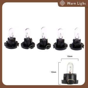 Warm Light 5Pcs T3 T4.2 LED Bulbs Car Interior Wedge Dashboard Warming Indicator Lamps