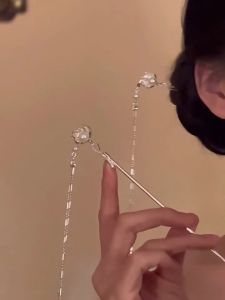 Cucuk Rambut Bunga 🌸 Pearl Flower Tassel Hair Pin Elegant Chinese Style Updo Hair Stick Women