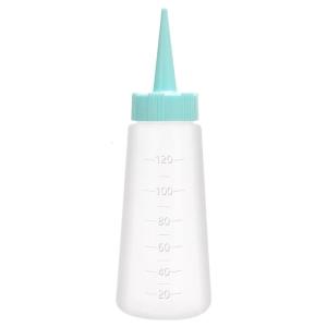 120ml Hairdressing Dyeing Bottle Plastic Squeeze Bottle with Clear Scale Hair Oil Applicator Bottle Hair Cleaning Bottle