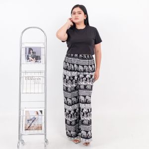 Celana kulot super jumbo motif gajah Lp 130cm bahan rayon adem bali