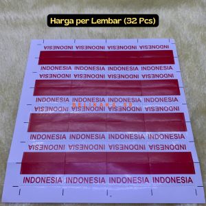 (1 LEMBAR ISI 30 DAN 32 PCS) STICKER PIPI MERAH PUTIH KEMERDEKAAN RI / STIKER PIPI MERAH PUTIH
