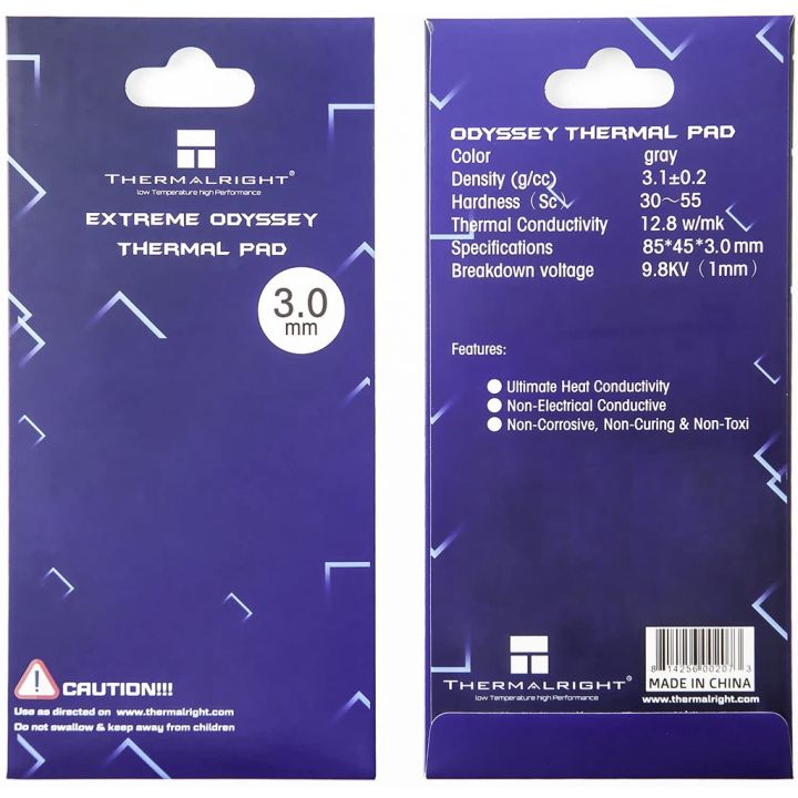 Thermalright Thermal Pad 12.8 W/mK 85 x 45 Extreme Odyssey Heat