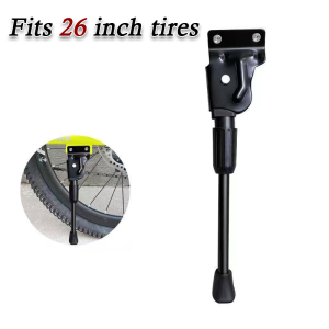 Bike Stand Spring Loaded Mechanism For Stable Parking On Rough Terrain And Smooth Roads
