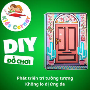 Đồ chơi ngôi nhà cầu vồng của búp bê giấy Tocaboca đồ chơi học liệu cắt dán DIY cho bé