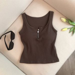 DIVVA Áo vest nữ với miếng đệm ngực màu trơn Áo Ba Lỗ cố định cốc hàng đầu màu trơn không tay áo ba lỗ mềm cơ bản áo yếm đàn hồi