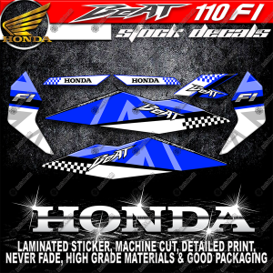 HONDA BEAT 110 V2 FI STOCK DECALS STICKER FOR MOTORCYCLE PARTS AND ACCESSORIES
