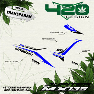 STIKER STRIPING TRANSPARAN VARIASI YAMAHA JUPITER MX 135 NEW / STICKER LIST VARIASI JUPITER MX 135 / KODE SMX35-UV - 420 Design