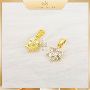 Mặt Dây Chuyền Nữ Mẫu Bông Tuyết Nhỏ Màu Vàng Nhiều Đá Cực Sang Cao Cấp | Berry Jewelry