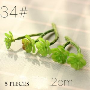 LYMEDIA Outdoor DIY Garden Miniature Plastic Cactus Artificial Succulents Fake Plant