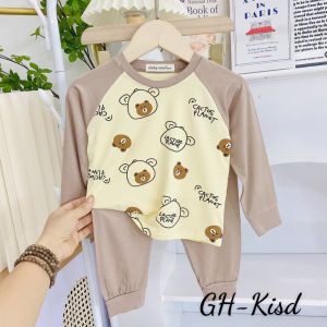 Bộ Quần Áo Trẻ Em Dài Tay Hiệu Minky Mom Vải Thun Lạnh Phù Hợp Các bé trai bé gái 7-26kg (0-8 tuổi)