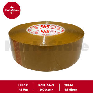 LAKBAN BENING/COKLAT JUMBO 500 YARD 300 METER X 45MM SNS HARGA PABRIK KUALITAS INDUSTRI