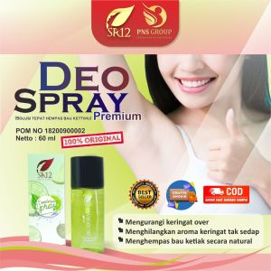 Solusi Bau Badan / Non-Alkohol / Deodorant Spray SR12 / BPOM / Aman / Mencerahkan Ketiak / Tawas / Herbal / Alami