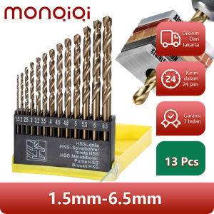 MATA BOR SET 13 PCS MATA BOR BESI KAYU 1.5 - 6.5 MM/ 13 Buah Mata Bor Besi Baja 1 Set  PROMO Mata Bor Besi Set 1.5mm-6.5mm 13 Pcs Seperti High Quality
