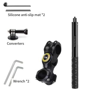 Jeebel Adjustable Aluminum Alloy Camera Mount for GoPro 10 Insta360 One R/X2 Durable High-Strength Pole Sleeve