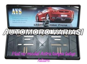 DUDUKAN PLAT / TATAKAN PLAT/ FRAME PLAT NOMOR 46CM TEBAL MODEL ASTRA AVS HITAM DAN PUTIH