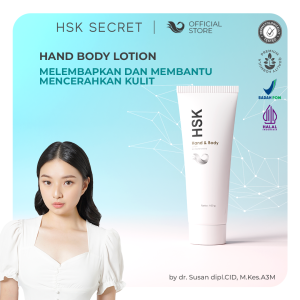 HSK Secret Hand Body Lotion - Lotion Mencerahkan Meratakan Warna Kulit dan Melindungi Kulit dari Sinar Matahari dengan Alpha Arbutin dan Aloe Barbadensis Leaf