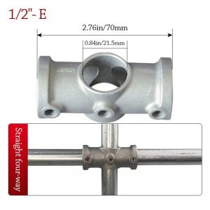 ZENO 1 \ 2 /3 \ 4" Đầu nối ống Thép hợp nhôm Khóa cố định Đầu nối ống tròn Khuỷu tay Ốc vít khung Kệ ống thép