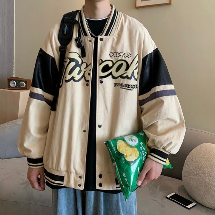 Men's Trendy Korean Baseball Uniform Color Couple Loose Street Trend